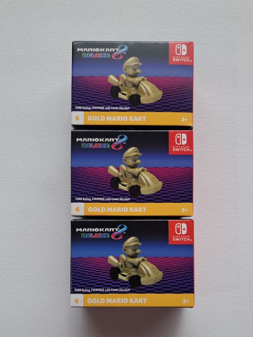 4/$15 🌻 NWT Bundle of 3 Nintendo Switch Gold Mario Kart 8 Deluxe Figures